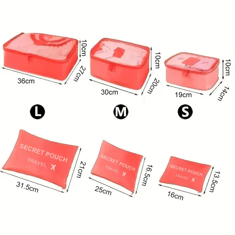 PAKTA 6-Piece Travel Packing Cube Set