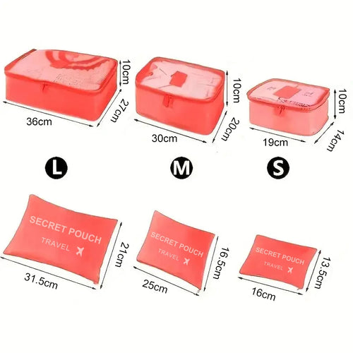 PAKTA 6-Piece Travel Packing Cube Set